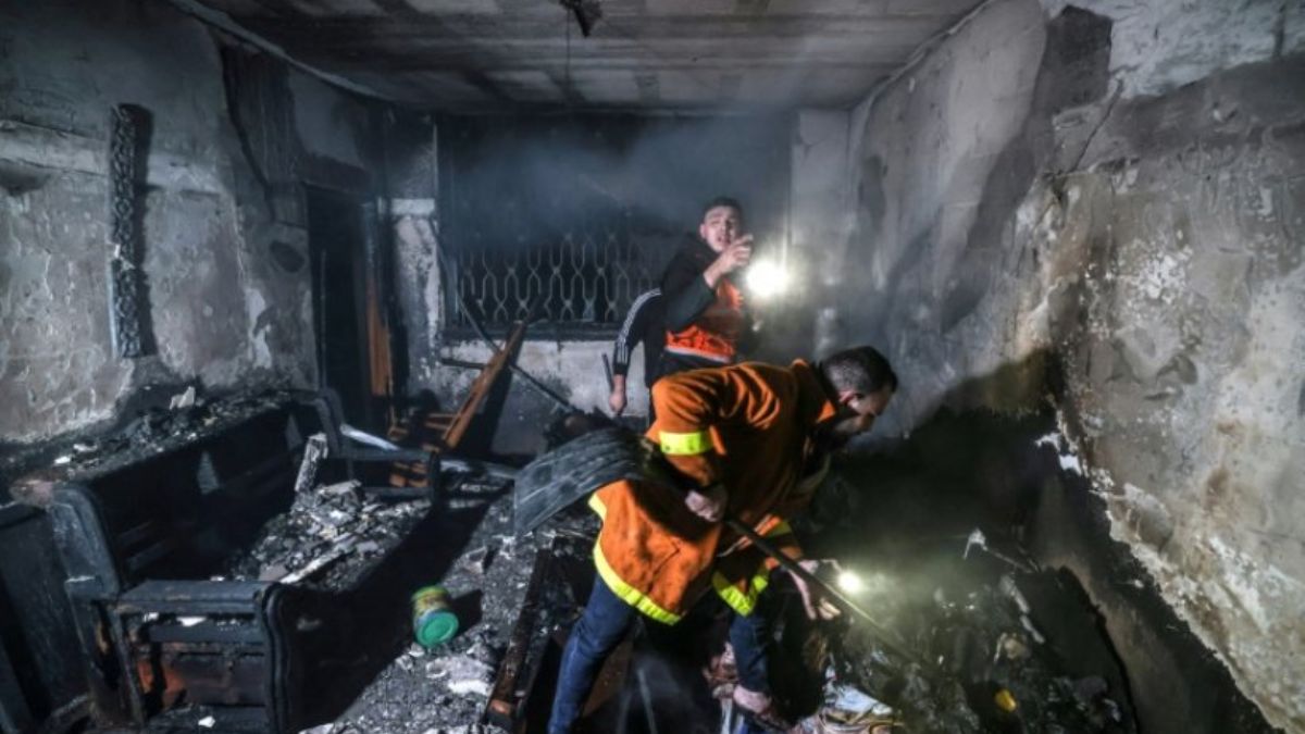 21 morts dans l'incendie d'une maison à Gaza