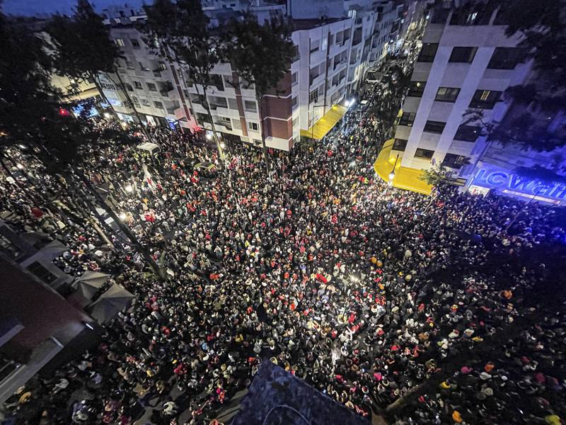Les rues de Rabat après la victoire du Maroc