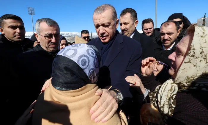 Le président turc, Recep Tayyip Erdoğan, s'est entretenu avec les médias plus tôt dans la journée à Kahramanmaraş